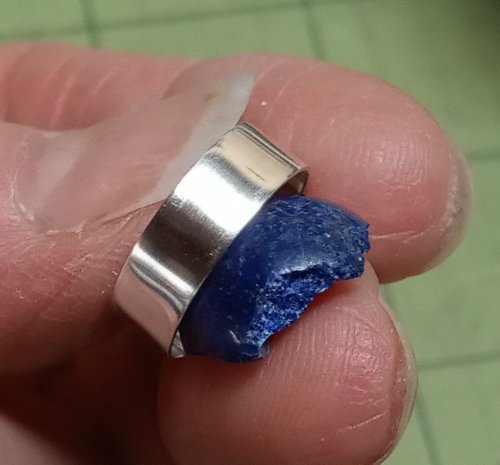 Judy Larson's Split Bead Earrings - Fitting Bead Halves into a Bezel, Contemporary Wire Jewelry, Filing, Finishing, , sanding, filing, polishing, shape disguises the problem-second photo